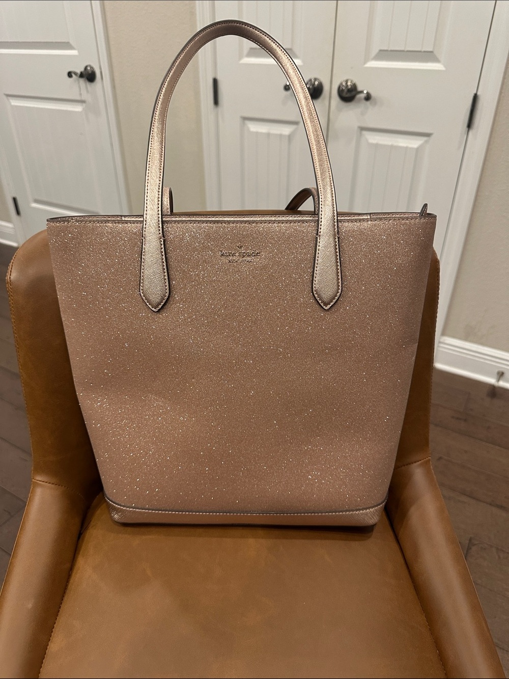 kate spade Rose Gold Glitter Tote